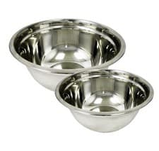 Image of MIXING BOWL Stainless Steel Small Medium Large Deep Dish Metal Salad Serving