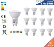Image of GU10 LED Bulb Cool White, 5W, 500 lumens, 6000K, 120° Beam Angle - Pack of 12