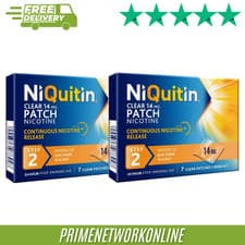 Image of 2x - NiQuitin Clear Patch 14mg - 7 Patches - Step 2 | 100% ORIGINAL ⭐⭐⭐⭐⭐
