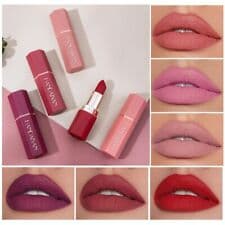 Image of Long Lasting Lipstick Waterproof Velvet Matte Lipstick Rich Pigment Color Makeup