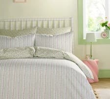 Image of CATH KIDSTON King Multicolour Ticking Stripe Duvet Cover Set 200TC