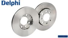 Image of 2x DELPHI BG4328 Brake Discs Front For Nissan NV400 Opel Movano Renault Vauxhall