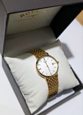 Image of Rotary Men's Quartz Silver Dial Analogue Display and Gold Stainless GB00498/06