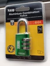 Image of Kasp K10530GRED Aluminium Combination Padlock 30mm Green