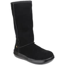 Image of Rocket Dog Sugardaddy Black Ladies Long Boots Suede