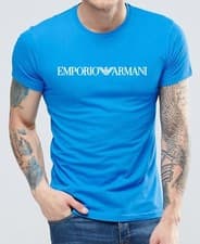 Image of Emporio Armani Blue Men's cotton T-Shirt  size M*L*XL*XXL*3XL
