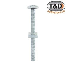 Image of Roofing Bolts with Square Nuts - Zinc M6 x 70 Box of 100