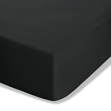Image of Catherine Lansfield 180TC Easy Iron Percale Fitted Sheet Or Pillowcases Black