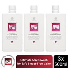 Image of Autoglym Ultimate Concentrate Screenwash, Smear-Free Car Windscreens, 500ml 3Pk