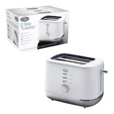 Image of Quest 2 Slice White and Silver Variable Browning Control Reheat Defrost Toaster