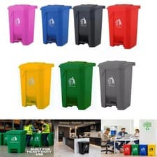 Image of Recycling Pedal Bin 30/50/80L Kitchen Waste Home Office Rubbish Trash Can
