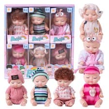 Image of Small Baby Dolls Mini Reborn Baby Dolls With Animal Clothes Little Girls Gifts