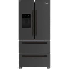 Image of Beko GNE460520DVPZ HarvestFresh™ 84cm Frost Free American Fridge Freezer Black