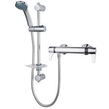 Image of Triton Exe Lever Bar Mixer Shower Thermostatic Chrome Modern 3 Spray UNEXTHBMINC