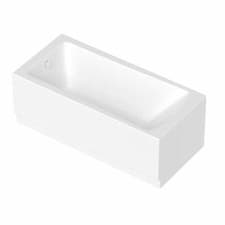 Image of 1500/1600/1700 Modern Bathroom Single Ended Wide Square Bath Bathtub Gloss White