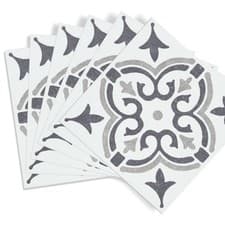 Image of d-c- fix Jamila Grey 15.25cm x 15.25cm Self-adhesive Vinyl Wall Tiles