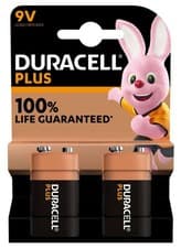 Image of Duracell 9V Battery LR22 Plus Alkaline Batteries, 6LR61 MN1604, PP3, Smoke Alarm
