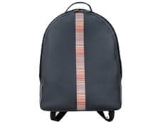Image of Paul Smith Men's Signature Stripe Black Leather Laptop Backpack BNWT | £700