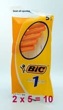 Image of 10 PACK (2X5) BIC 1 DISPOSABLE SENSITIVERAZORS GENUINE SHAVERS TRUSTED QUALITY