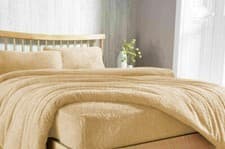 Image of Extra Deep Teddy Fleece Fitted Sheet Cosy Warm Luxury Bed Sheets Double King Siz