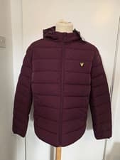 Image of Lyle & Scott Men's Lightweight Puffer Jacket | Large | Burgundy | New With Tags
