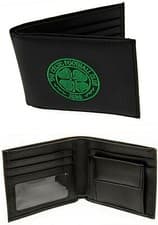 Image of CELTIC FC LEATHER WALLET EMBROIDERED CREST FOOTBALL MONEY COIN CASH CARD PURSE