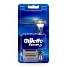 Image of Gillette Sensor 3 Razor Blades razors for men 8 Blades plus Handle