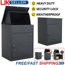Image of Extra Large Parcel Delivery Drop Box Lockable Outdoor Storage Letter Post Box UK