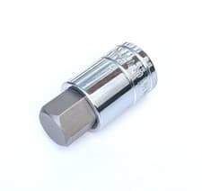 Image of Lexivon 19mm hex allen socket driver 1/2" dr. drive polished CrV chrome tool H19