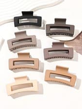 Image of 7 Pack 3.4Inch medium Hair Claw Clips for Women Thin Thick Hair Big Matte Square