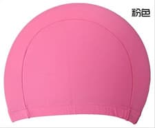Image of Black Swimming Cap Silicone Adult Mens Womens Large Waterproof Pool Swim Hat