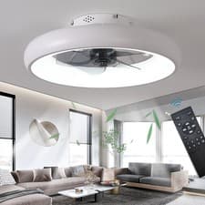 Image of Ceiling Fan with Light Remote Control 48cm 36W LED 6-Speed Dimmable Reversible