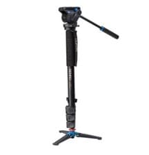 Image of Benro A48FDS6 Aluminum Video Monopod With Flip Lock 3-Leg Base And S6 Fluid Head