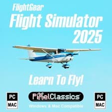 Image of FlightGear Flight Simulator 2025 X Premium Deluxe Aircraft Plane Helicopter Sim