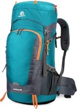 Image of 65L Hiking Backpack with Rain Cover Lightweight Camping Daypack Large Trekking