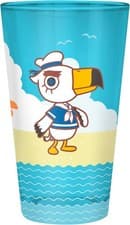 Image of OFFICIAL ANIMAL CROSSING BEACH DRINKING GLASS TUMBLER NEW IN GIFT BOX