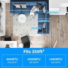 Image of 8000-12000 BTU Mobile Air Conditioner Portable AC Unit w/ RC, With Sleep Mode UK