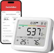 Image of SwitchBot CO2 detector with Built-in Hygrometer Temperature Humidity Monitor