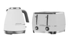 Image of BEKO COSMOPOLIS 1.7L DOME KETTLE & 4 SLICE TOASTER SET DEFROST Breakfast WHITE