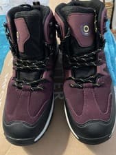Image of Brand New Hotter Storm Wine Boots Size 7 Suede Waterproof