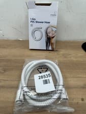 Image of Croydex 1.5m PVC Shower Hose Replacement Flexible Pipe for Bathroom - White