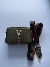 Image of Valentino Bags Divina tassel detail camera cross body bag in taupe