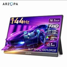 Image of ARZOPA 16.1” 144Hz Portable Monitor 1080P USB-C HDMI Gaming Laptop Display