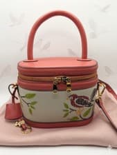 Image of Radley London 🐕 Pink Harriet Street Rhs Embroidery Medium Zip Around Crossbody