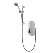 Image of Aqualisa Aquastream Thermostatic Power Shower - White/Chrome, Gravity Systems