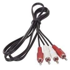 Image of TWIN 2 RCA Phono Red Black Male Plug Audio Lead Cable 1m 2m 3m 5m 10m 15m 20m
