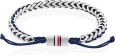 Image of Tommy Hilfiger Jewelry Men's Stainless Steel and Interwoven Nylon Bracelet with
