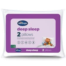 Image of Silentnight Luxury Deep Sleep Pillows 2 Pack Side Back Front Finish Top Quality