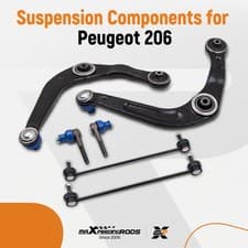 Image of Lower Front Wishbone Suspension Control Arm Links Track Rod Ends For Peugeot 206