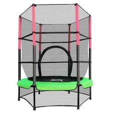 Image of GALACTICA Trampoline Children’s Mini With Safety Net – 4.5FT Kids Rebounder Gree